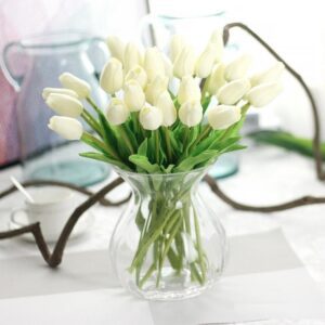 Hoa Tulip giả trang trí màu cam đẹp tinh khôi - Thiên Phát Decor