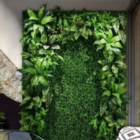 Vách tường cỏ giả trang trí quán cà phê - Thiên Phát Decor cover